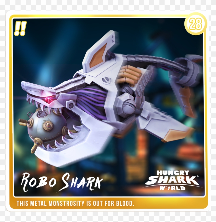 Hungry Shark Games - Robot Hungry Shark World Clipart #2430188