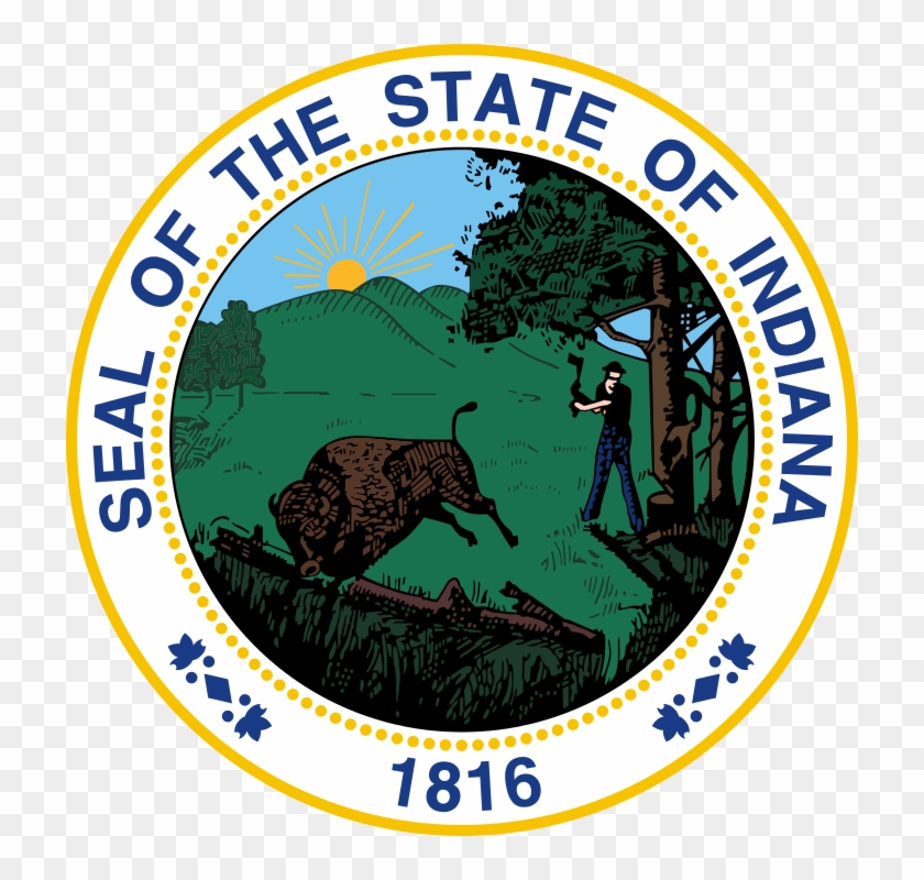 Total - Indiana State Seal Png Clipart #2430616