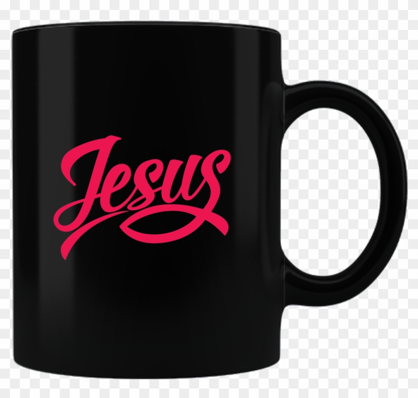 Jesus Fish Ceramic Black Coffee Mug - Mug Clipart #2430647