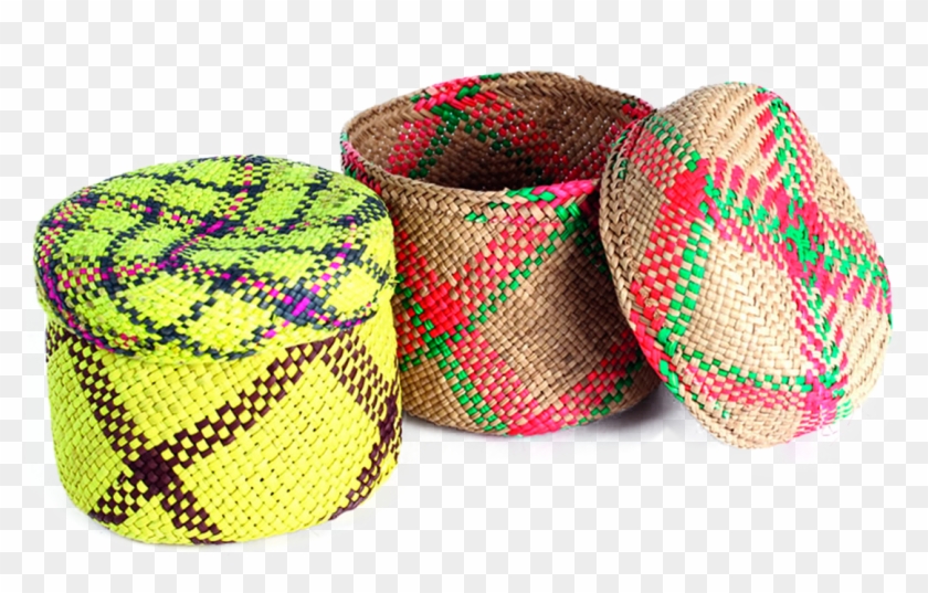 Contenedor Iraca Con Tapa - Artesanias De Palma Png Clipart