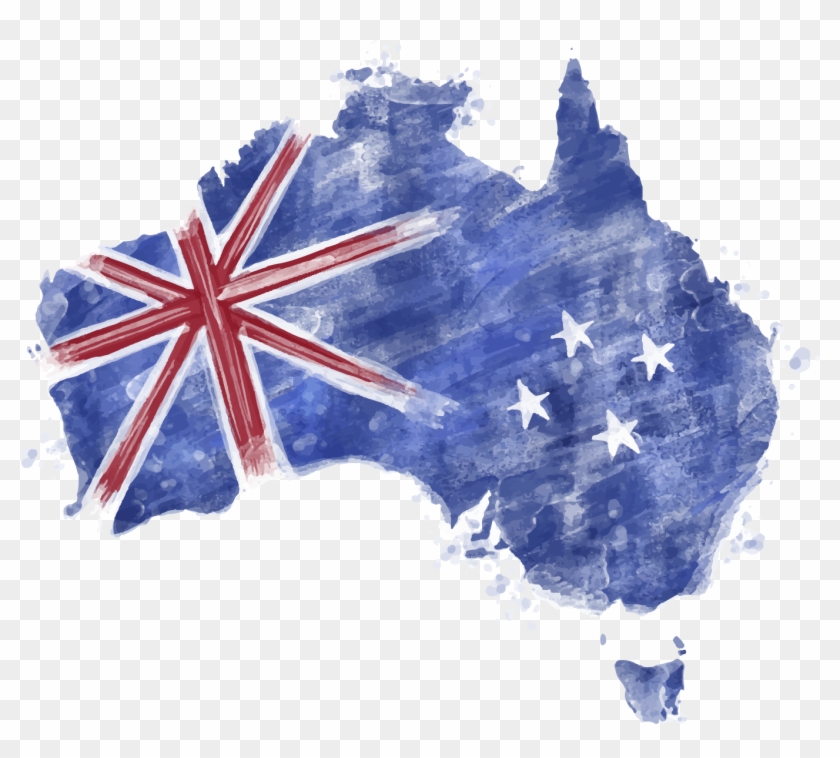 Download Stars Png Images - Australian Flag Painting Clipart #2431824