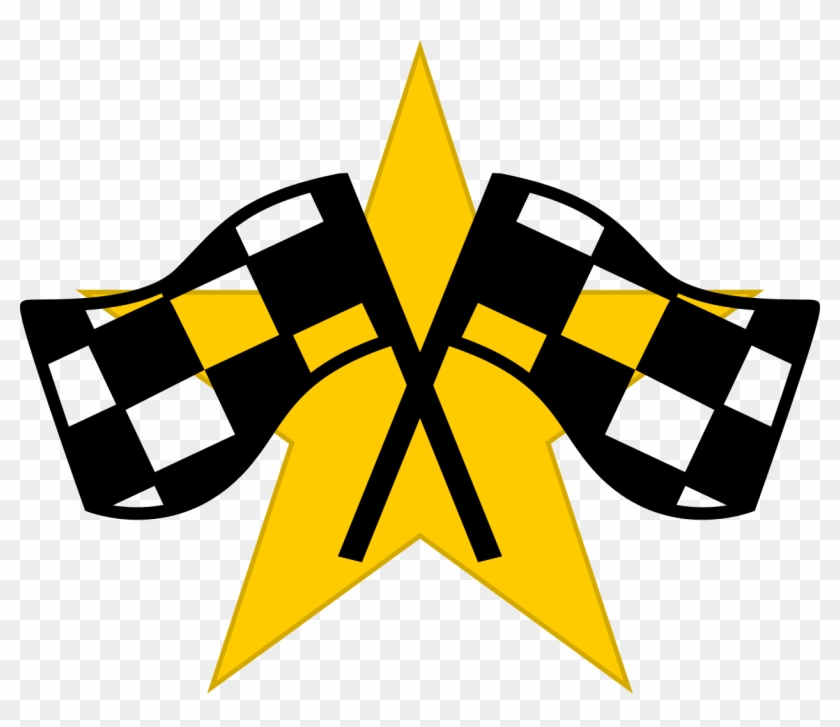 Star And Checkered Flags - Super Mario Kart Icon Clipart