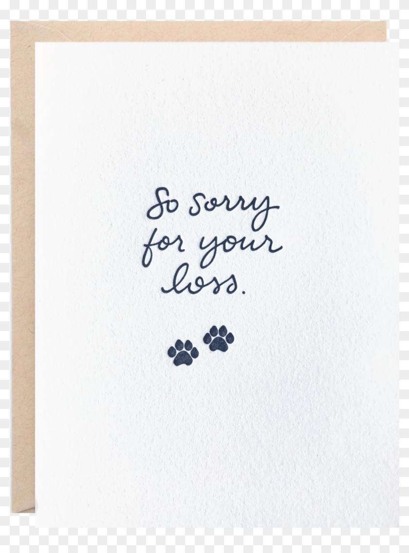 Sorry For The Loss Of Your Dog - Calligraphy Clipart