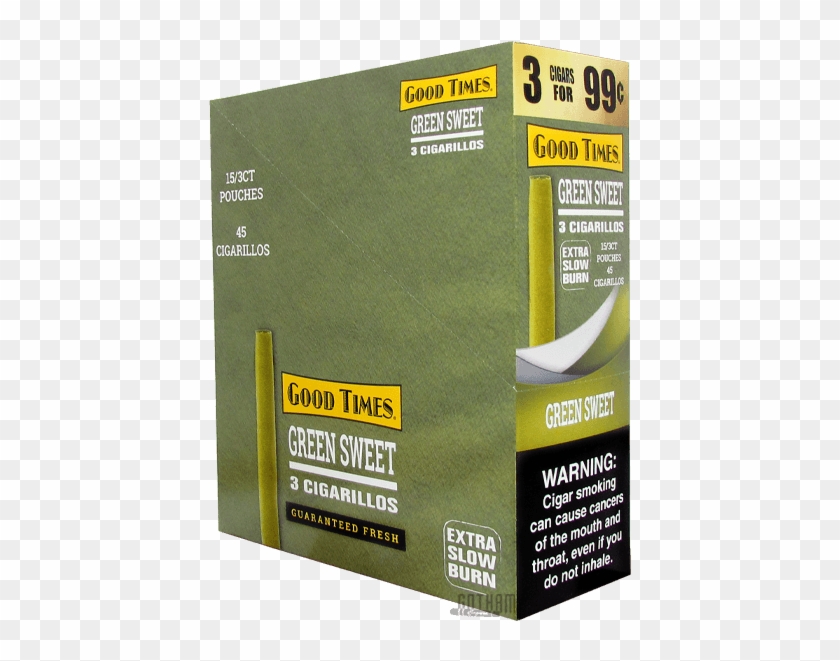 Good Times Cigarillos Green Sweet Box - Paper Clipart
