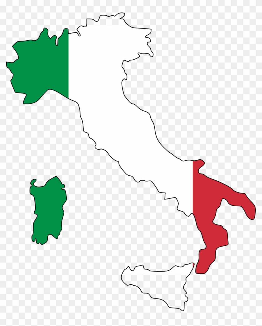 Italian Flag In Country Clipart
