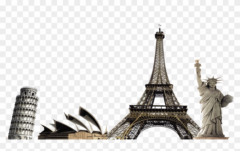 World Tourist Sights - Courier Clipart
