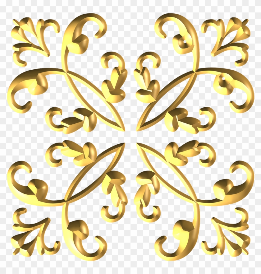 Gold Metallic Decorative Png Image - Royal Blue And Gold Background Png Clipart