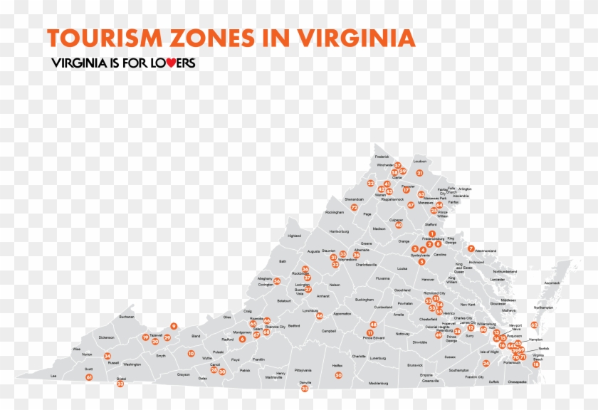 Statewide Tourism Zone Maps - Titanium Found In Virginia Clipart