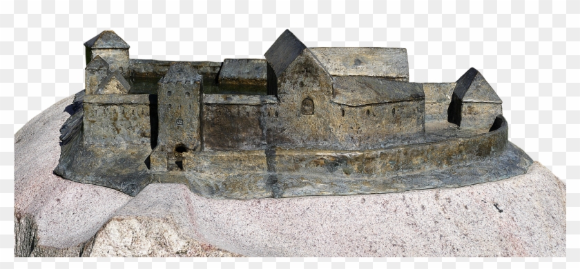 Castle, Model, Fortress, Castle, Bronze Model - Wall Clipart