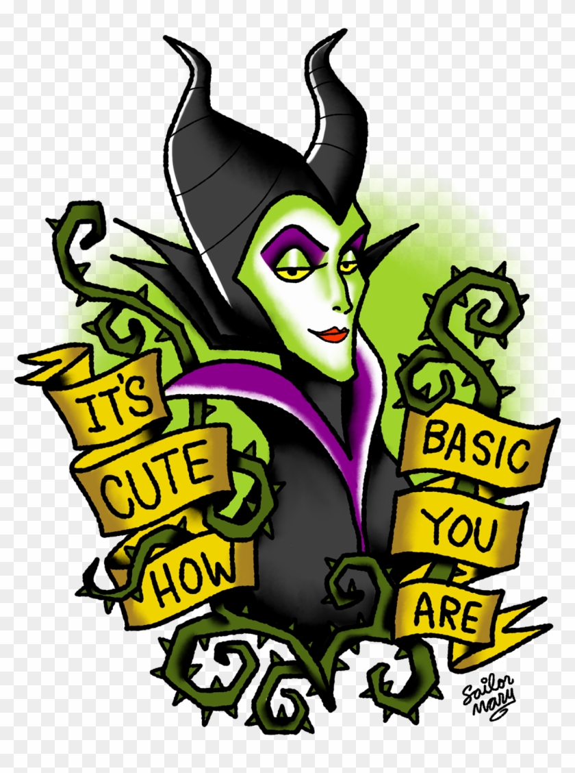 Disney Villain Tattoo Flash On Behance - Disney Villains Tattoo Clipart #2434647