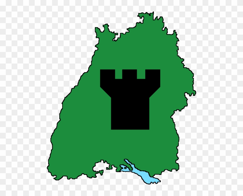 The Rear Section, With Ancient Remains Of The Wall - Baden Wurttemberg Map Clipart