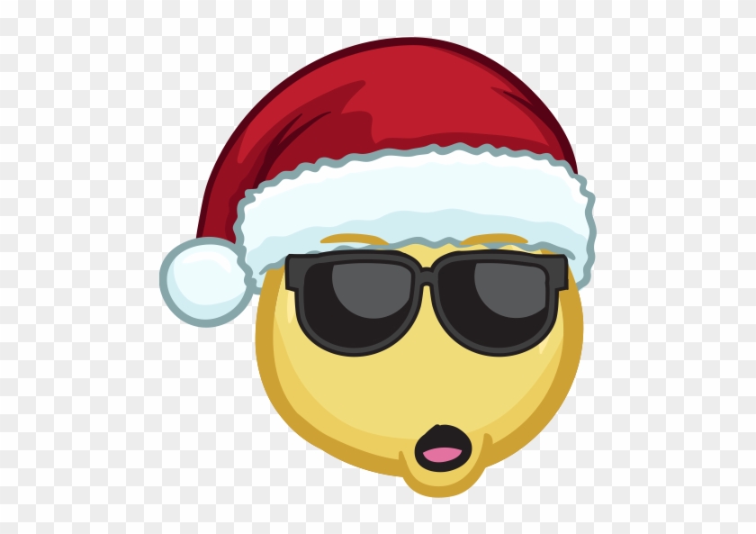 Merry Christmas Emojis - Emojis With Christmas Hats Clipart