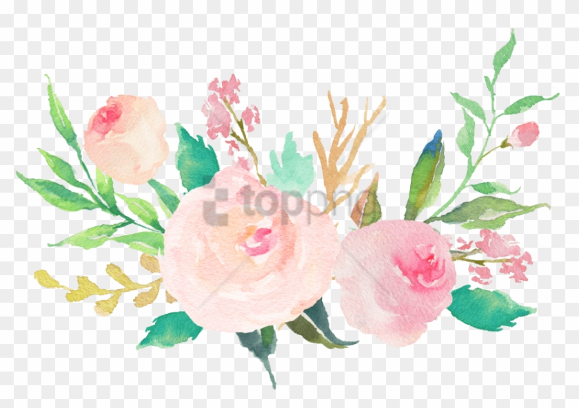 Free Png Water Color Flowers Pastel Png Image With - Pastel Flower Bouquet Clipart Transparent Png #2435111