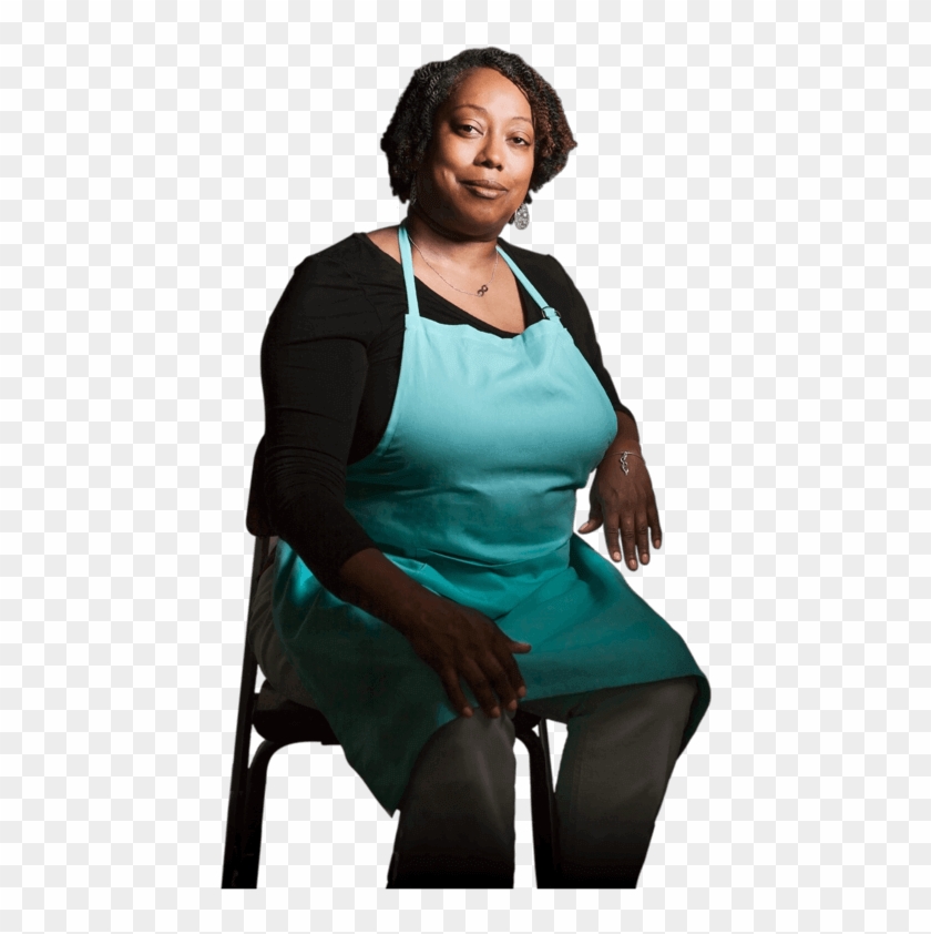 Woman Sitting While Smiling - Photo Shoot Clipart