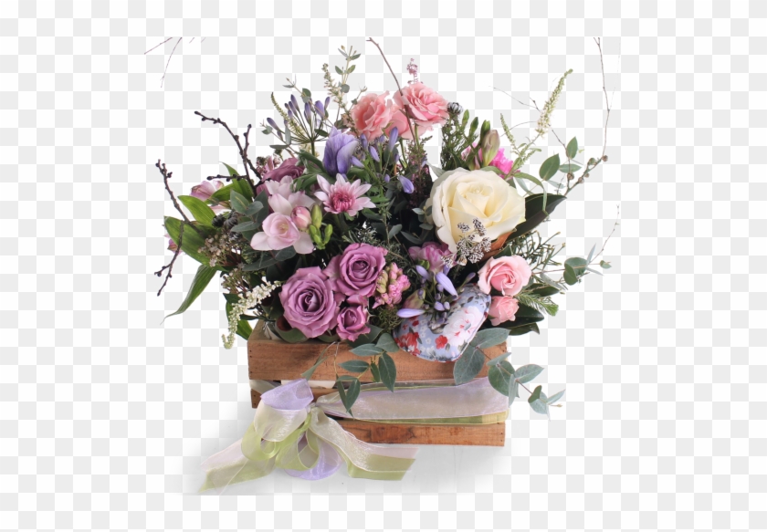 Vintage Pastel Crate - Garden Roses Clipart