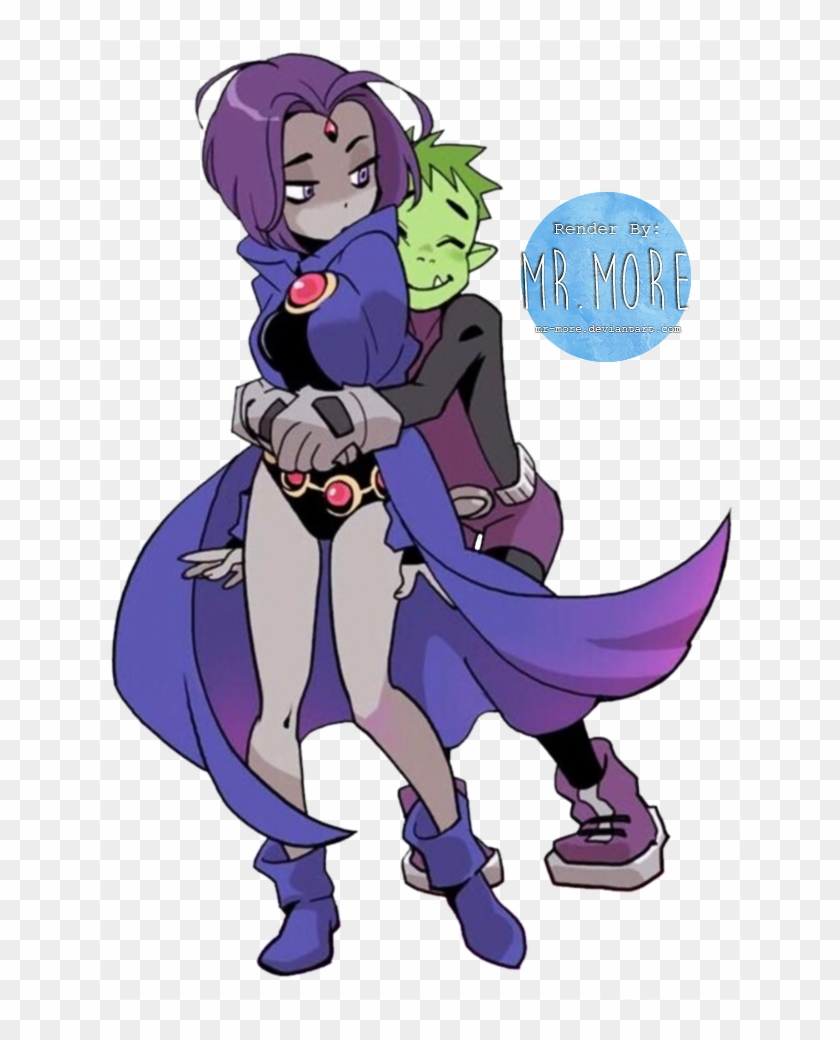 Beast Boy X Raven Family Clipart
