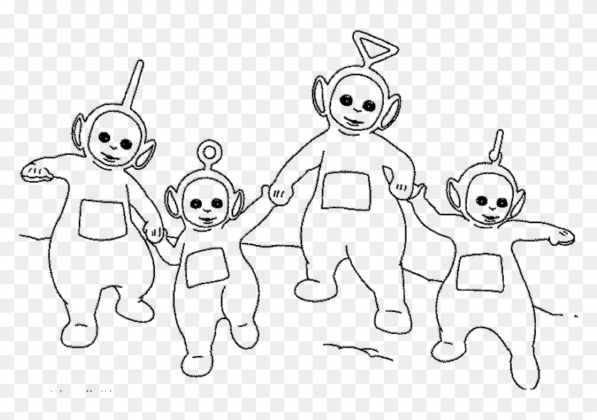 The Are Hand In - Teletubbie Coloring Clipart