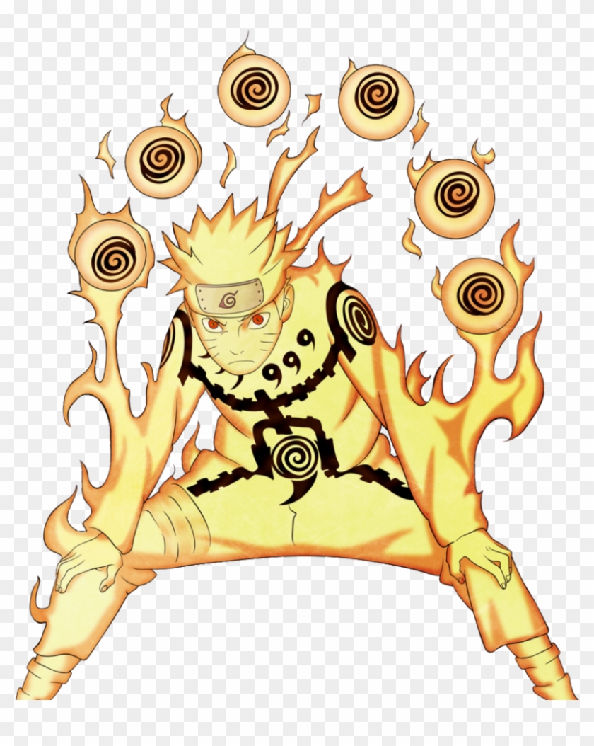 Naruto Kurama Mode Rasengan Naruto Rasengan Png - Naruto Chakra Mode 3 Clipart