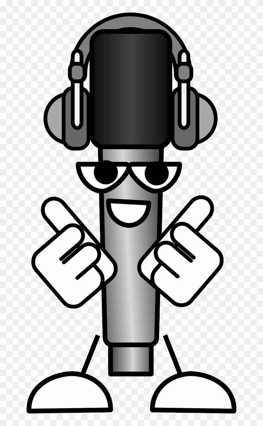 Microphone Sound Headphones Png Image - Microphone And Headphone Draw Clipart #2436148
