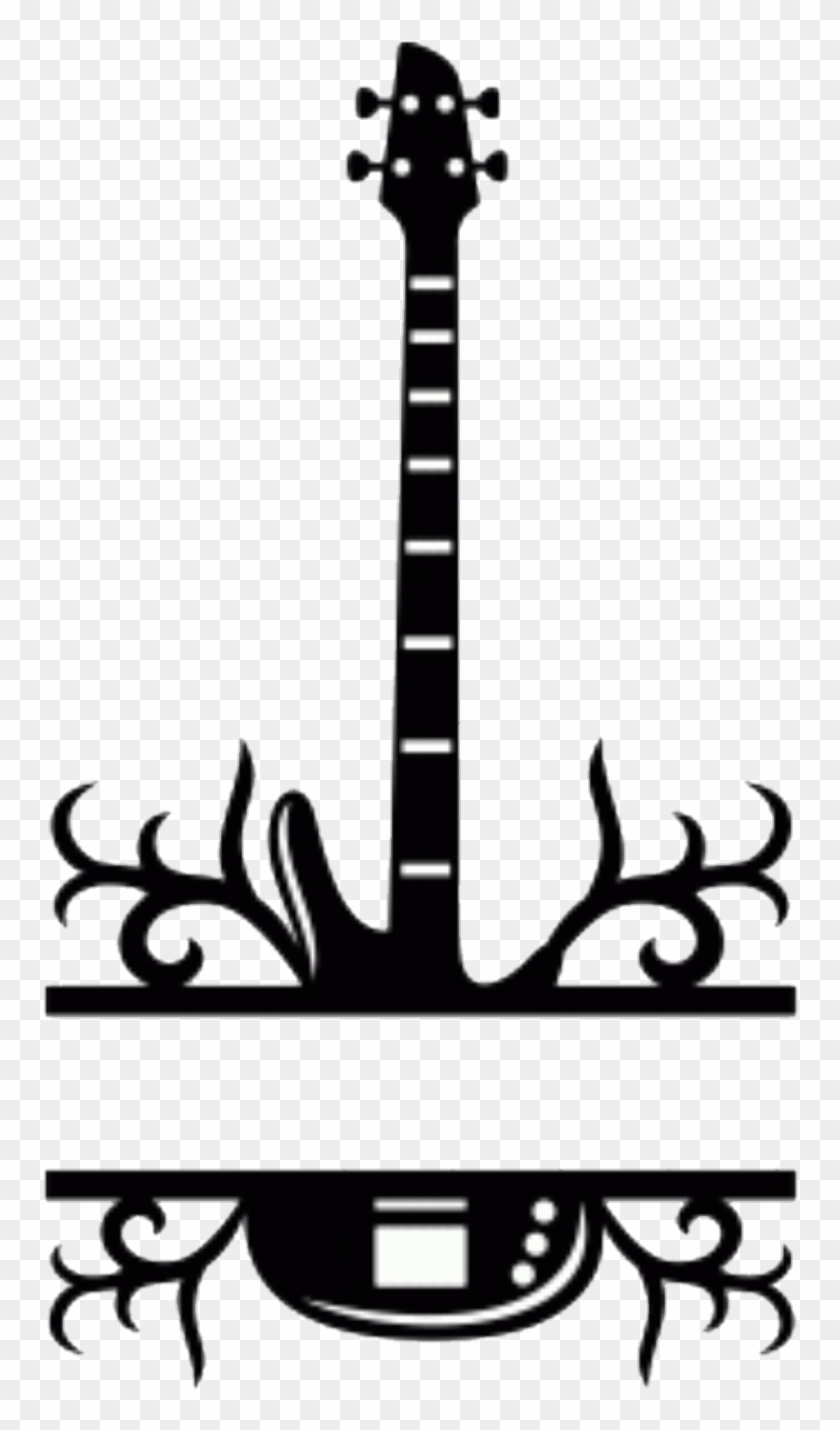 #guitar #music #border - Silhouette Clipart #2436205