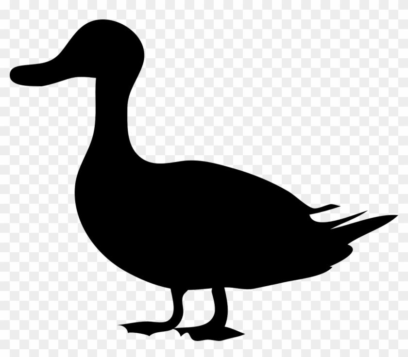 Duck Silhouette Black Birds Png Image - Duck Clip Art Black Transparent Png