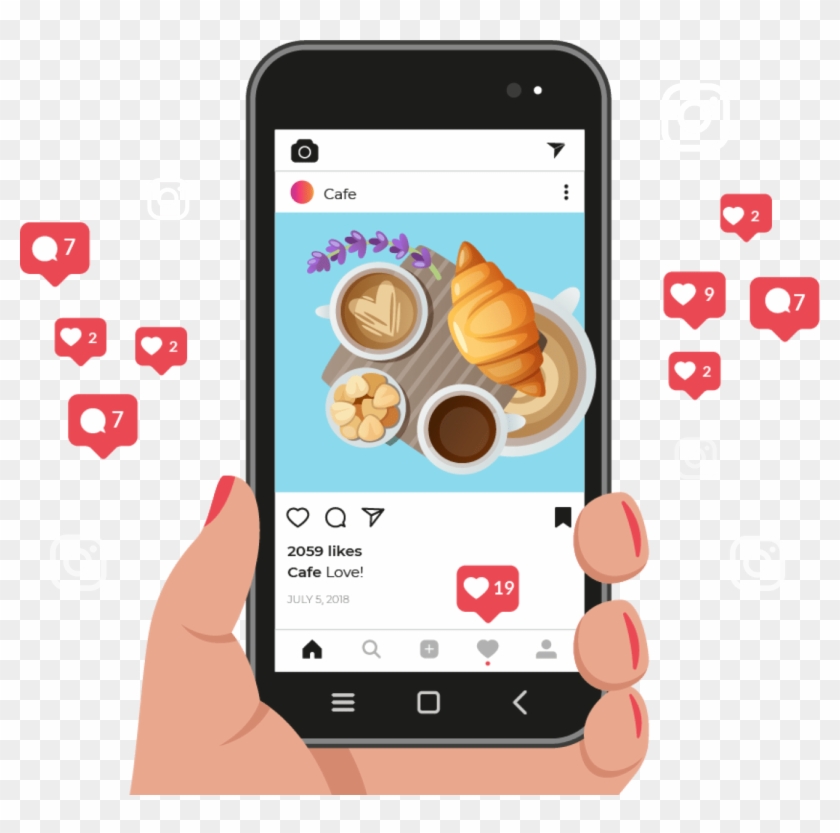 Doing It For The Gram - Restaurants Ads Instagram Clipart