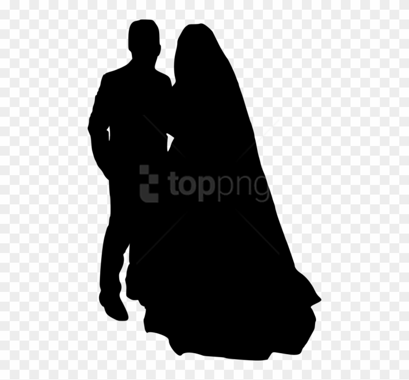 Free Png Bride And Groom Silhouette Png - Portable Network Graphics Clipart #2436726