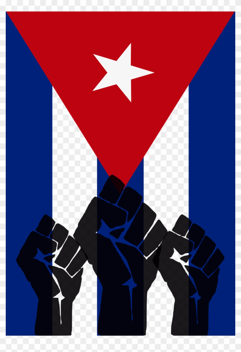 Cuba Revolution Fist Cuban Flag Png Image - Cuban Revolution Flag Clipart #2437484