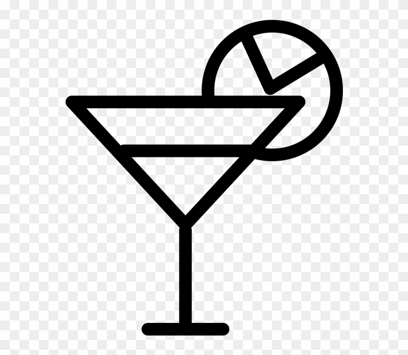Line Icon - Martini Glass Icon Png Clipart