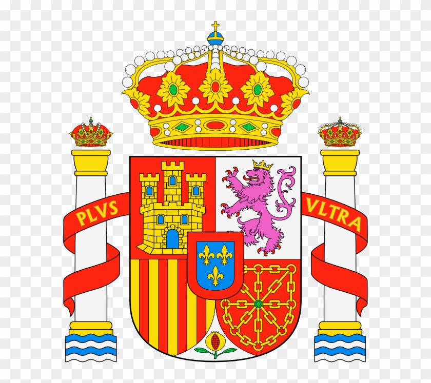 It Symbolizes The Country, The Old Kingdoms Of Spain, - Spanish Crest On Flag Clipart #2437588