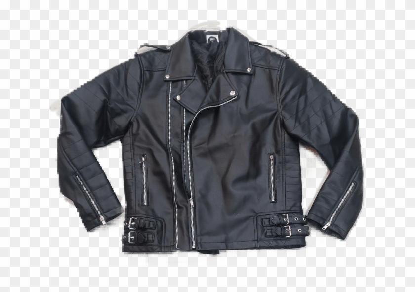Black Vbiker Jacket - Leather Jacket Clipart #2438044