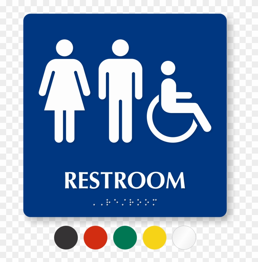 Man And Women Bathroom Sign Clipart Best - Ada Family Restroom Signs - Png Download #2438605
