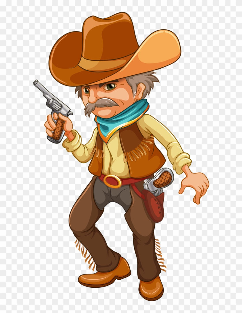 Cowboy E Cowgirl Cow Clipart, Country Farm, Western - Cowboy Vector - Png Download