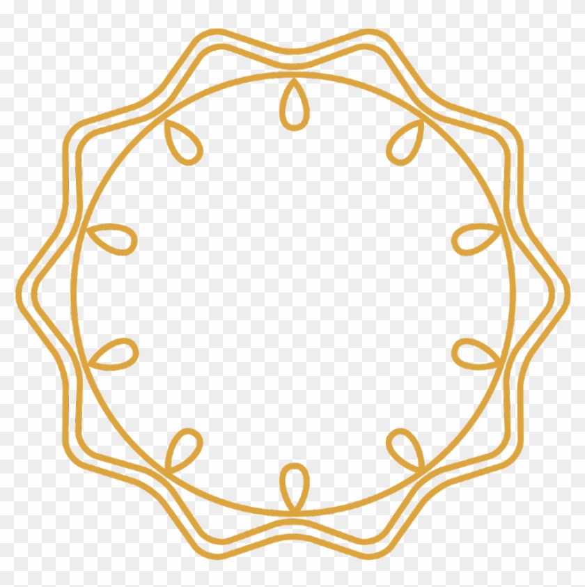 #gold #wreath #frame #border #circle #round #swirls - Circle Clipart #2439105