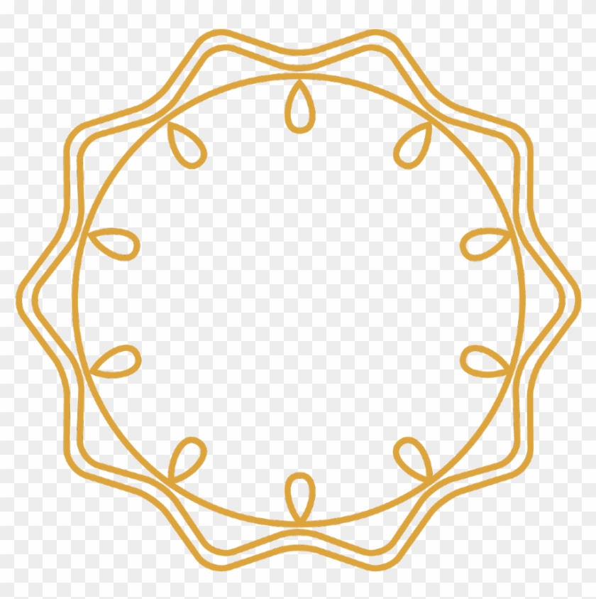 #gold #wreath #frame #border #circle #round #swirls - Circle Clipart