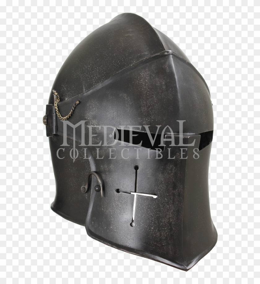 Epic Dark Visored Barbuta Helmet - Visored Barbuta Helmet Europe Clipart #2439388