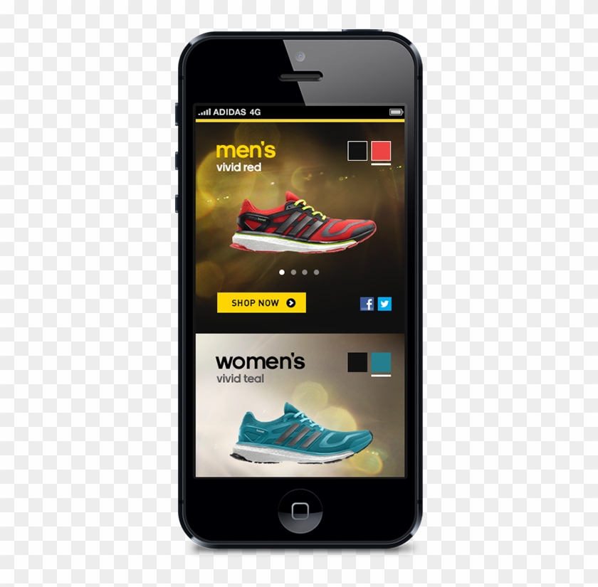 Adidas Boost Running Mobile By Ryan Mendes, Via Behance - Smartphone Clipart #2440188