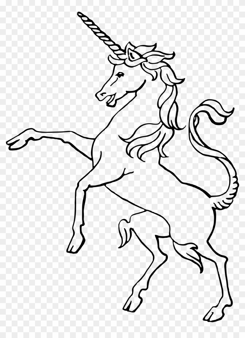 Clipart Big Image - Clipart Drawing Of Unicorn - Png Download #2441836