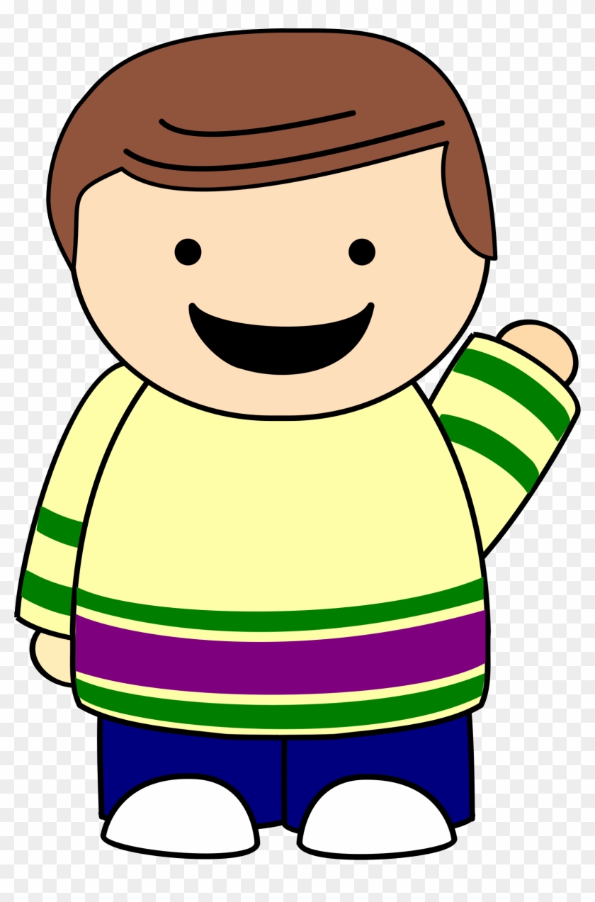 Pointing Brown-haired Boy - Brown Haired Boy Clipart - Png Download #2442134