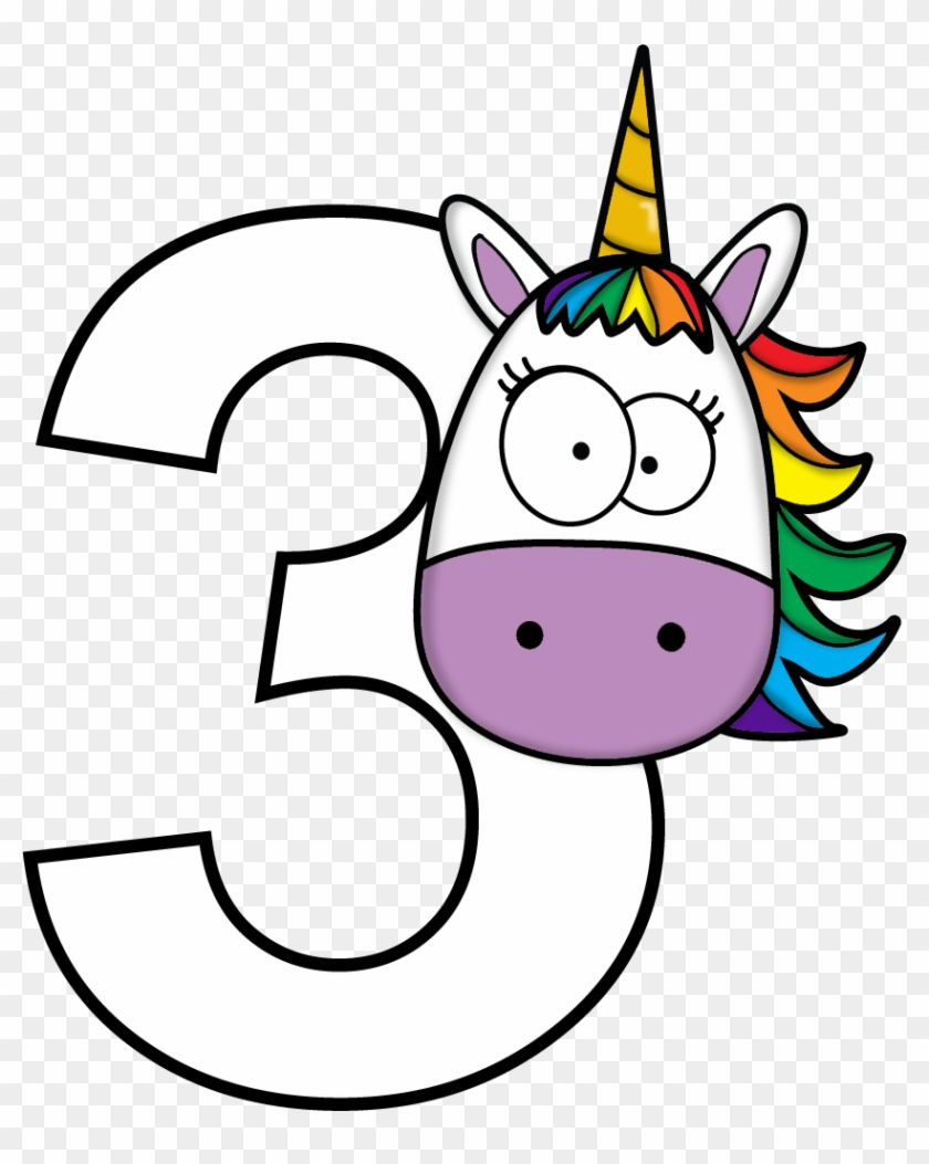 Unicorn Clipart Math - Numeros Unicornio En Png Transparent Png #2442190