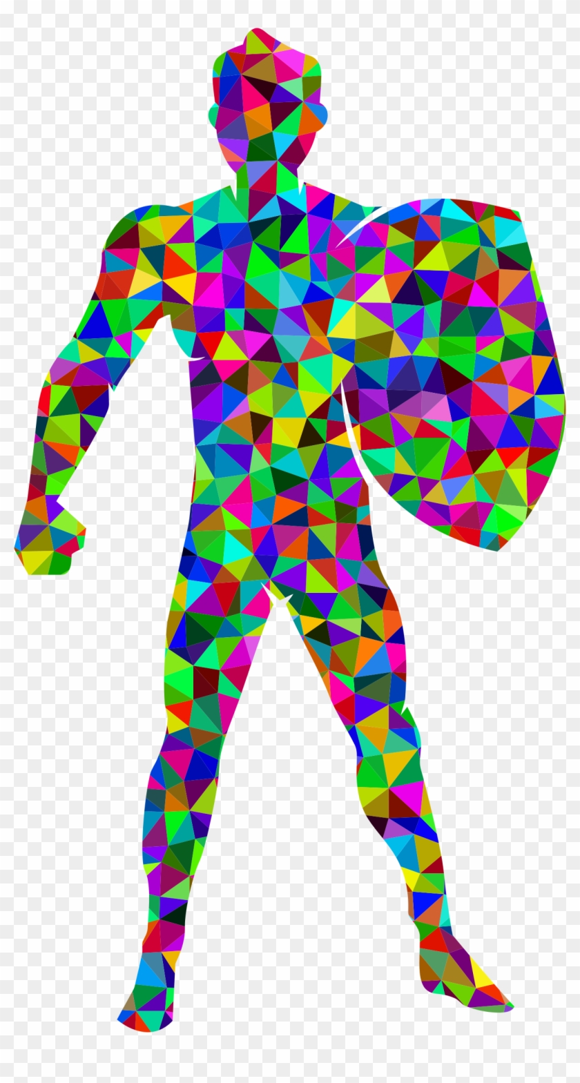This Free Icons Png Design Of Prismatic Low Poly Man - Body Silhouette Human Body Icon Png Clipart