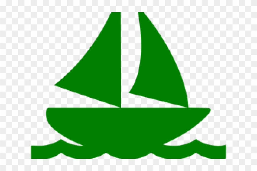 Sail Clipart 3 Boat - Blue Boat Icon - Png Download
