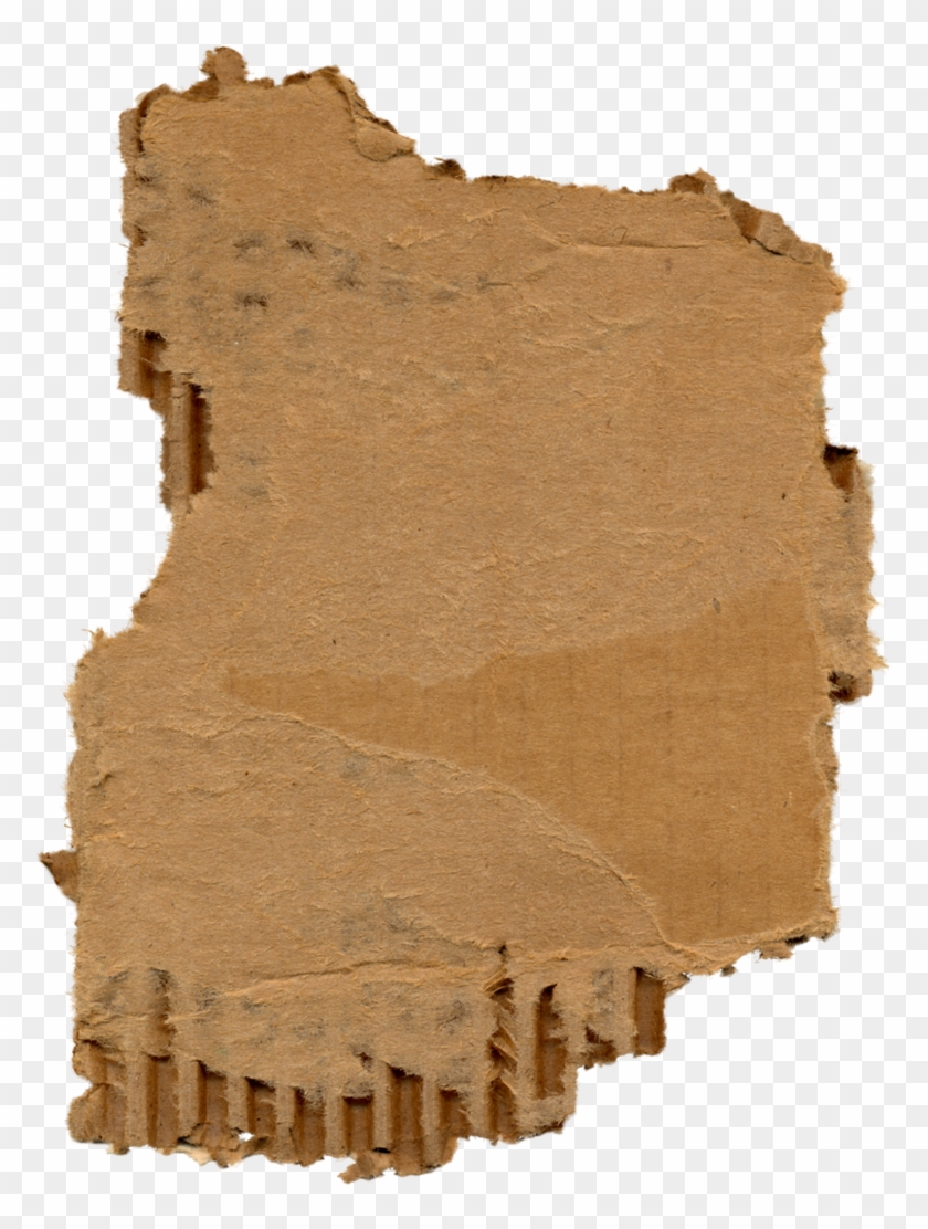 Corrugated Cardboard Piece - Piece Of Cardboard Texture Clipart #2444397