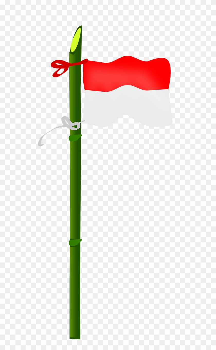 Flagpole Bamboo Flag Indonesia Png Image - Indonesian Flag Clip Art Transparent Png