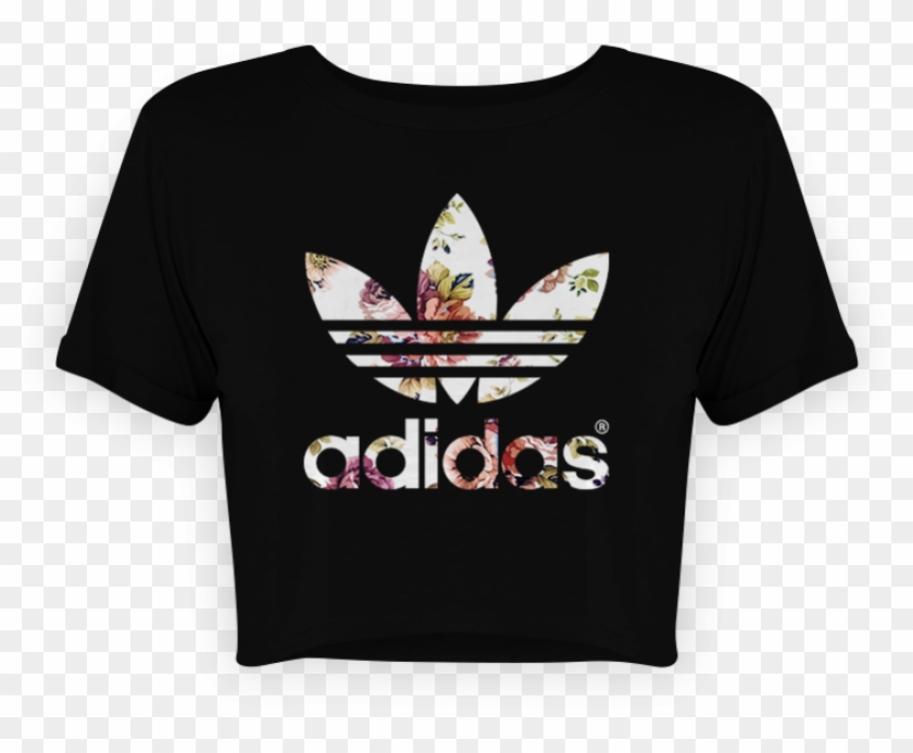 Adidas Crop Top Floral - Adidas Originals Clipart