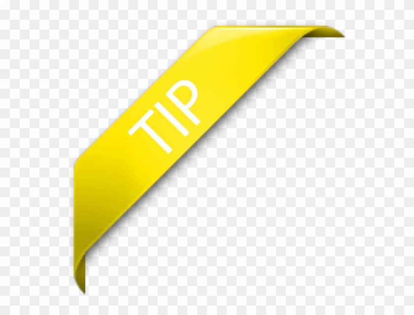 Yellow Tip Ribbon - Paper Product Clipart