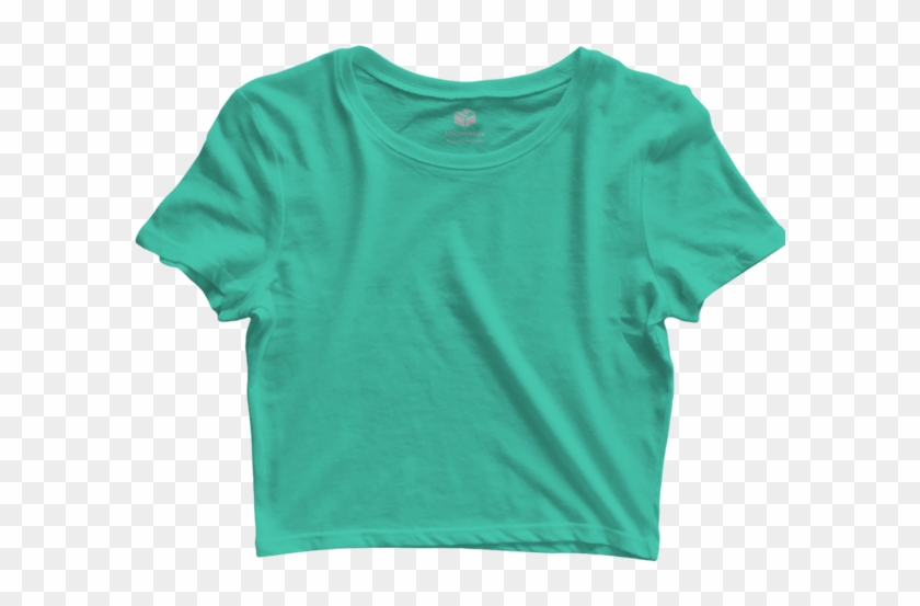 Buy Graphic Basic Sea Green Crop Top At 44% Off On - Feminino Blusas Clipart