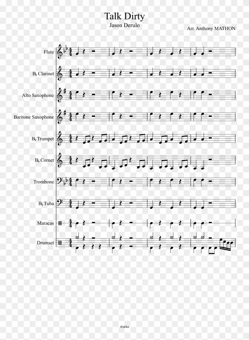 Talk Dirty Sheet Music Composed By Arr - Kenya National Anthem Pdf Clipart