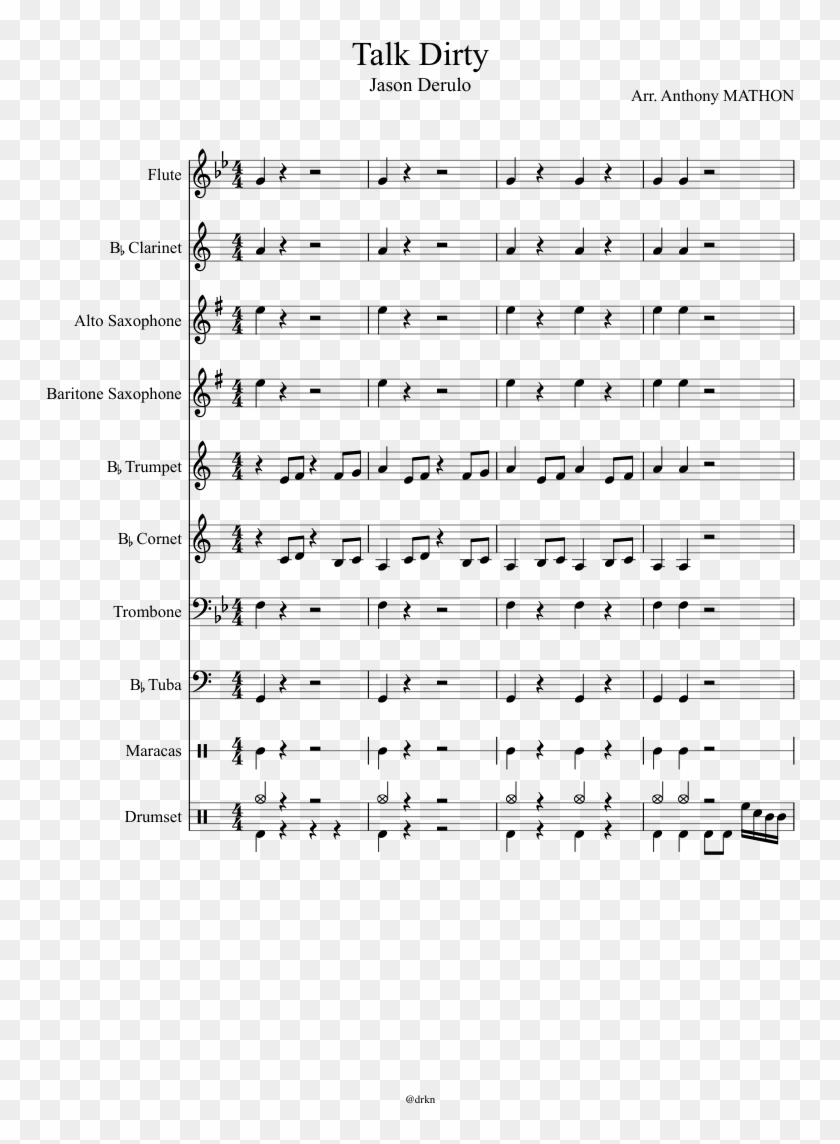 Talk Dirty Sheet Music Composed By Arr - Kenya National Anthem Pdf Clipart #2445506