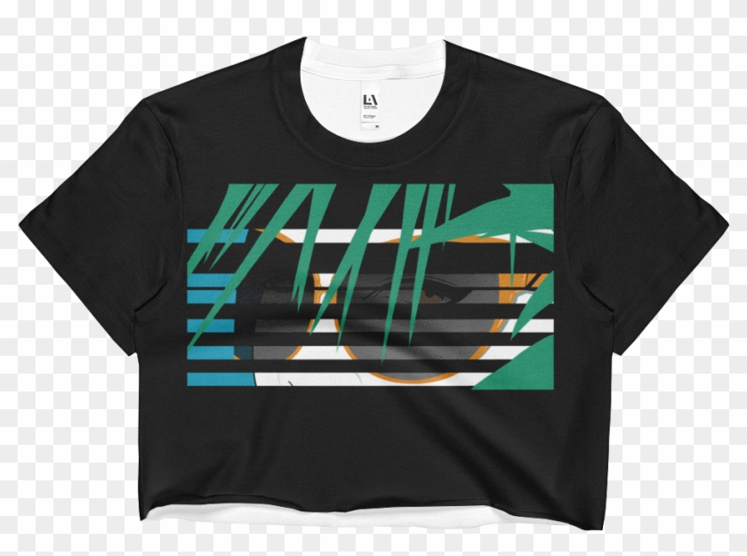 Shady View Minimalist Window Print Crop Tee Clipart #2445674